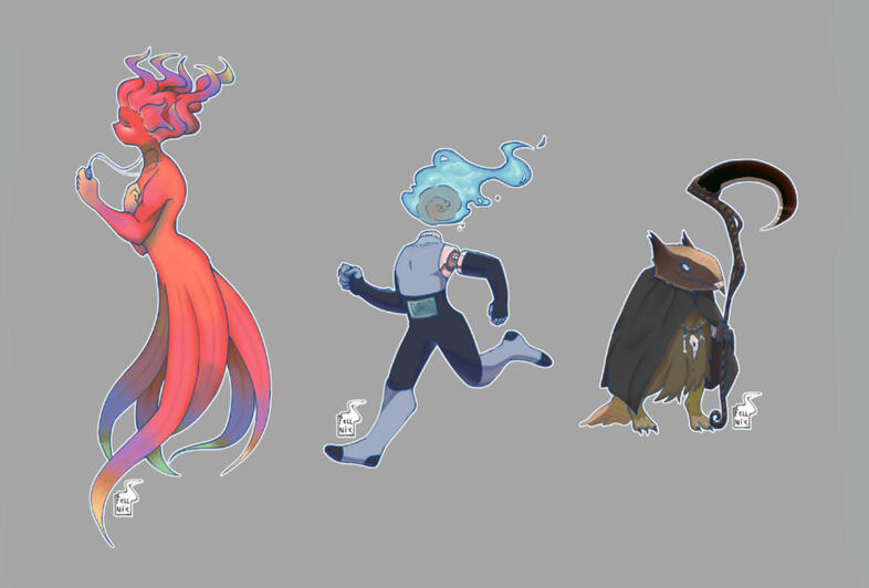 Character based in simple concepts